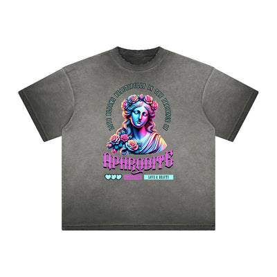 Distressed Vanquisher Neon Y2K Pattern Tee