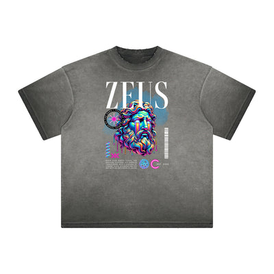 Distressed Vanquisher Neon Y2K Pattern Tee