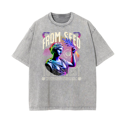 Washed Vanquisher Neon Y2K Pattern Tee