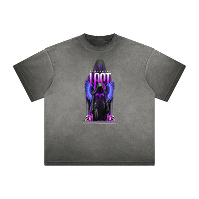 Distressed Vanquisher Neon Y2K Pattern Tee