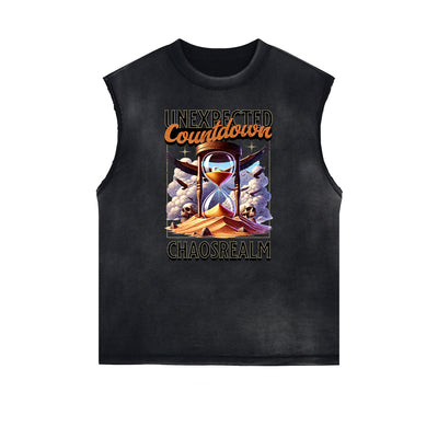Faded Frayed Illustration Art Graphic Muscle Tank