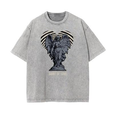 Faded Celestial & Angel Statue Graphic Tee