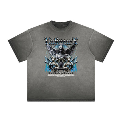 Heavyweight Cupid Sniper Streetwear Graphic Tee