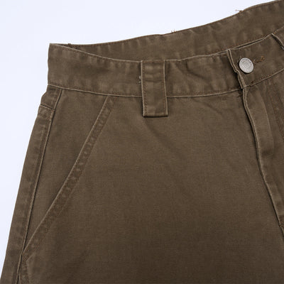 Loose Fit Straight Leg Patchwork Casual Comfort Pants