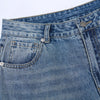 High Waisted Wide Leg Vintage Washed Casual Jeans
