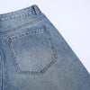 High Waisted Wide Leg Vintage Washed Casual Jeans