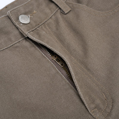 Curved Wide Leg High Waist Clean Stitch Workwear Pants