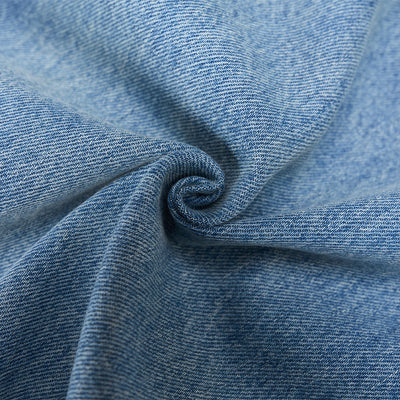 Relaxed Fit Wide Leg Denim Jeans Vintage Washed