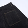 Curved Seam Wide Leg Denim Trousers Dark Indigo Wash