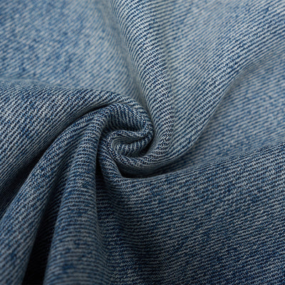 Distressed Hem Light Wash Wide Leg High Rise Jeans