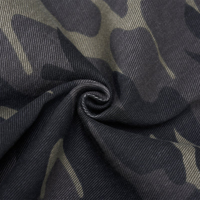 Camo Military Workwear Wide-Leg Cargo Utility Pants