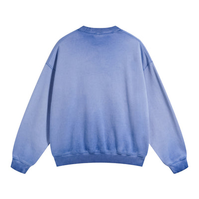 Women's Acid Wash Distressed Sweatshirt-INNBLAC