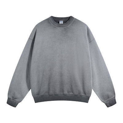 Women's Acid Wash Distressed Sweatshirt-INNBLAC