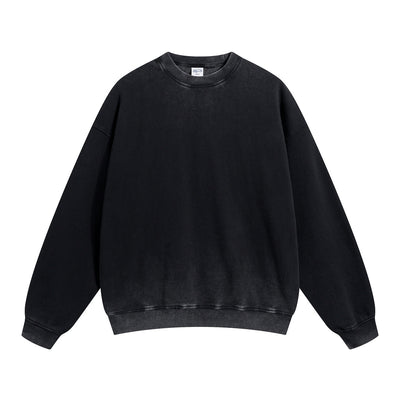 Women's Acid Wash Distressed Sweatshirt-INNBLAC
