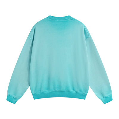 Women's Acid Wash Distressed Sweatshirt-INNBLAC