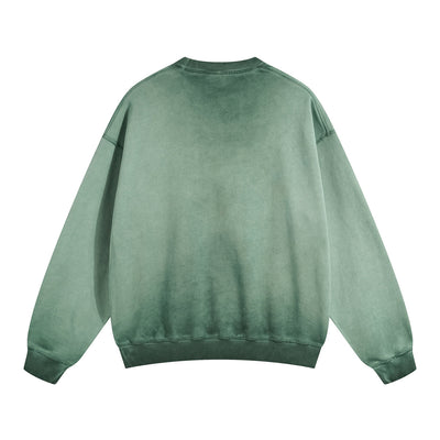 Women's Acid Wash Distressed Sweatshirt-INNBLAC