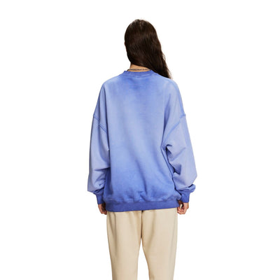 Women's Acid Wash Distressed Sweatshirt-INNBLAC
