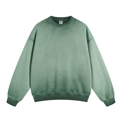 Women's Acid Wash Distressed Sweatshirt-INNBLAC