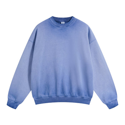 Women's Acid Wash Distressed Sweatshirt-INNBLAC