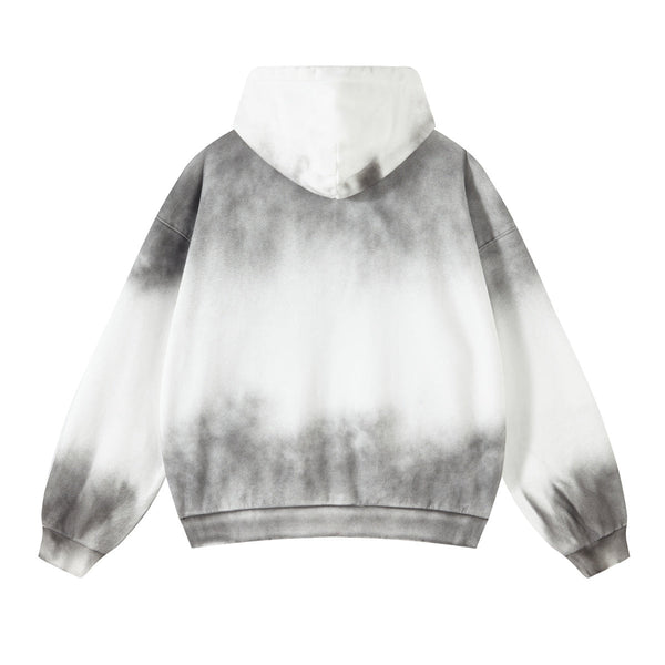 Women's Brush Paint Double Slider Zip Hoodie-INNBLAC