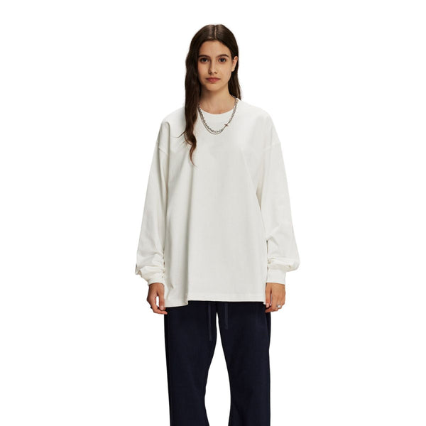 Women's Crew Neck Solid Color Sweatshirt-INNBLAC