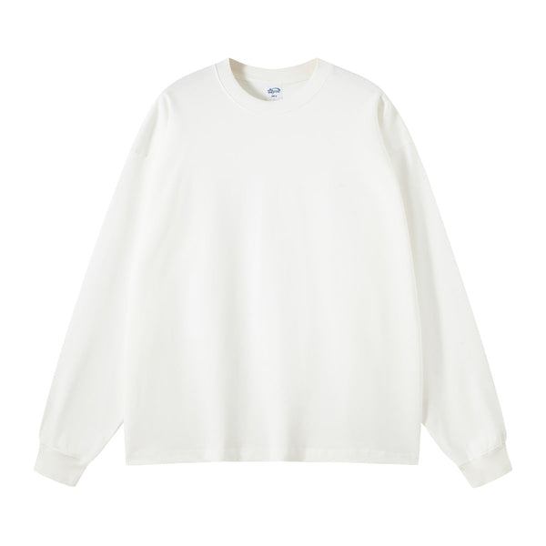 Women's Crew Neck Solid Color Sweatshirt-INNBLAC
