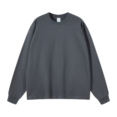 Crew Neck Solid Color Sweatshirt