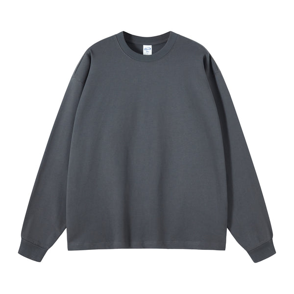Crew Neck Solid Color Sweatshirt