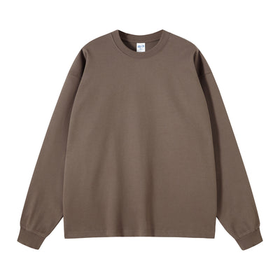 Crew Neck Solid Color Sweatshirt