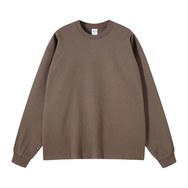 Crew Neck Solid Color Sweatshirt