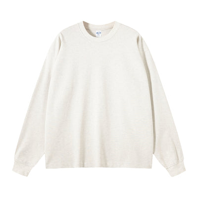 Women's Crew Neck Solid Color Sweatshirt-INNBLAC