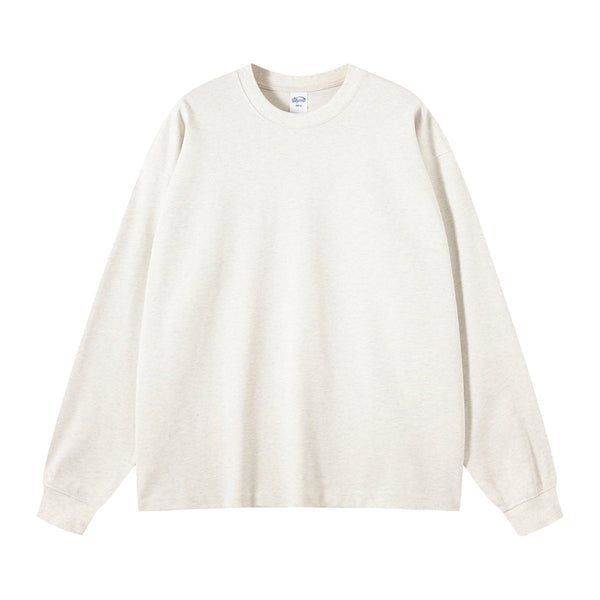 Women's Crew Neck Solid Color Sweatshirt-INNBLAC