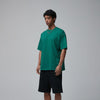 Distressed Edge Reverse Stitch Oversized Tee 7oz-INNBLAC