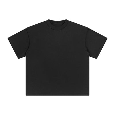Distressed Edge Reverse Stitch Oversized Tee 7oz-INNBLAC