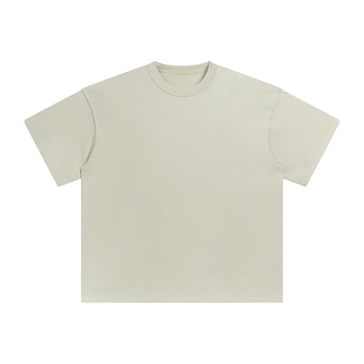 Distressed Edge Reverse Stitch Oversized Tee 7oz-INNBLAC
