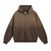 Women's Faded Double Slider Zip Hoodie-INNBLAC