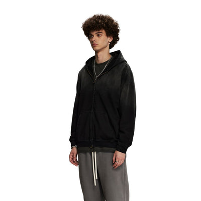 Faded Double Slider Zip Hoodie