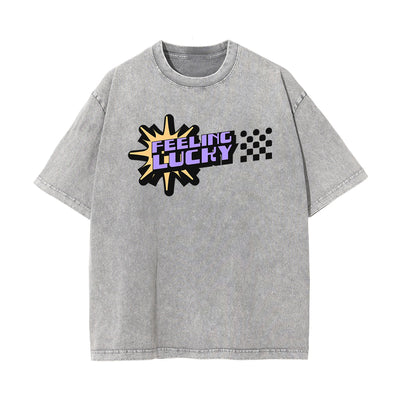 Feeling Lucky Y2K Valentines Graphic Tee-INNBLAC