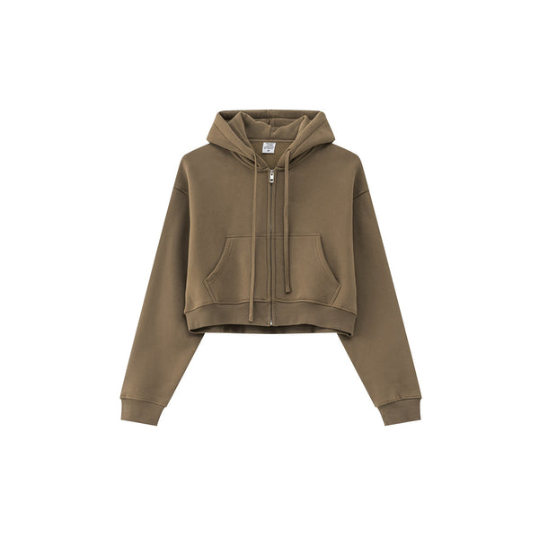 Cropped Zipped Up Hoodie-41bb0b-16