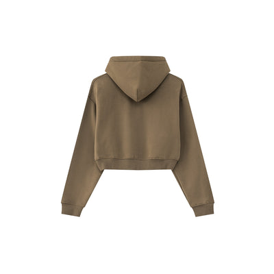 Cropped Zipped Up Hoodie-41bb0b-16