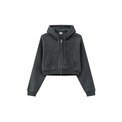Cropped Zipped Up Hoodie-41bb0b-16
