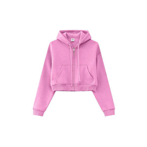 Cropped Zipped Up Hoodie-41bb0b-16
