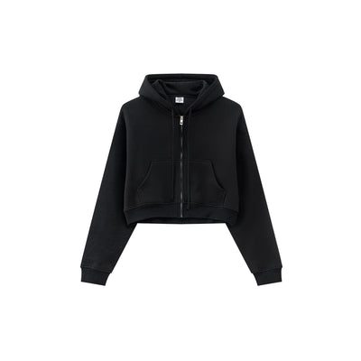 Cropped Zipped Up Hoodie-41bb0b-16