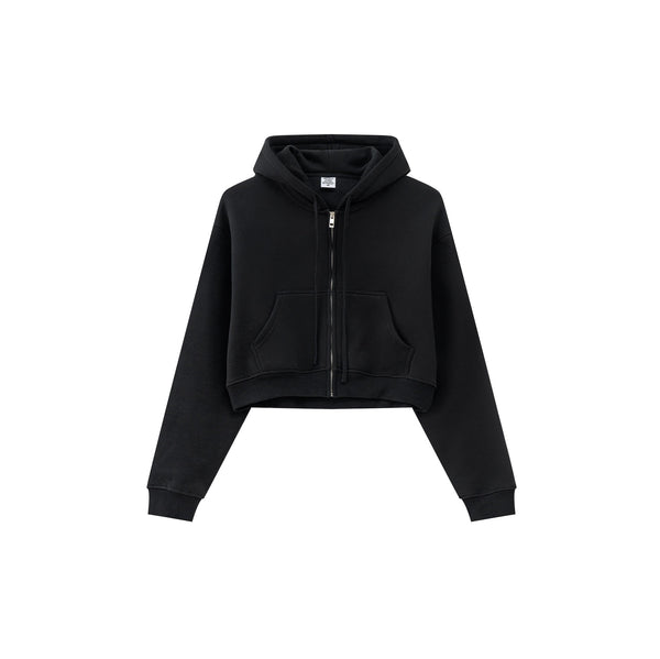 Cropped Zipped Up Hoodie-41bb0b-16