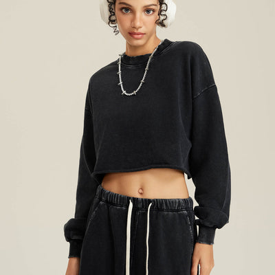 Heavyweight Rough Edge Crop Top-41bb0b-16