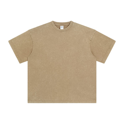Women's Heavyweight Stone Wash Faded Tee 9.5oz-INNBLAC