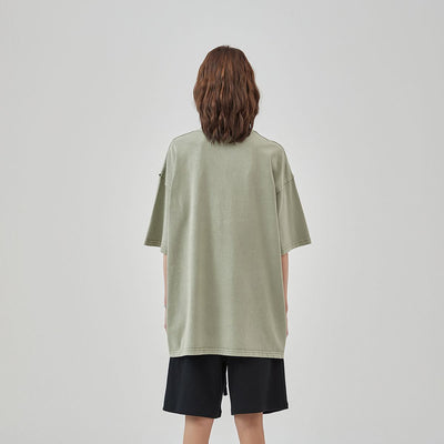 Women's Heavyweight Vintage Rough Edge T Shirt 8oz-INNBLAC