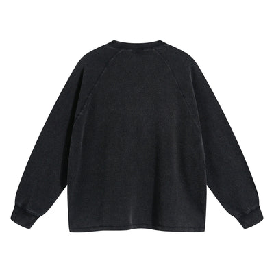 Women's Heavyweight Waffle-knit Long Sleeve T Shirt-INNBLAC
