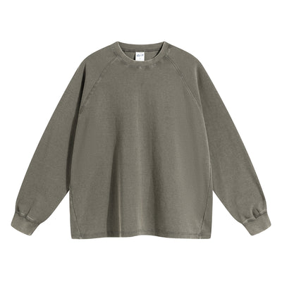 Heavyweight Waffle-knit Long Sleeve T Shirt