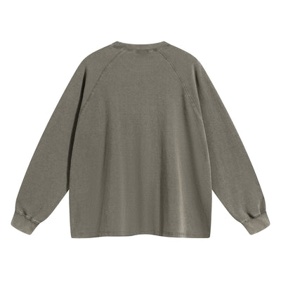Women's Heavyweight Waffle-knit Long Sleeve T Shirt-INNBLAC